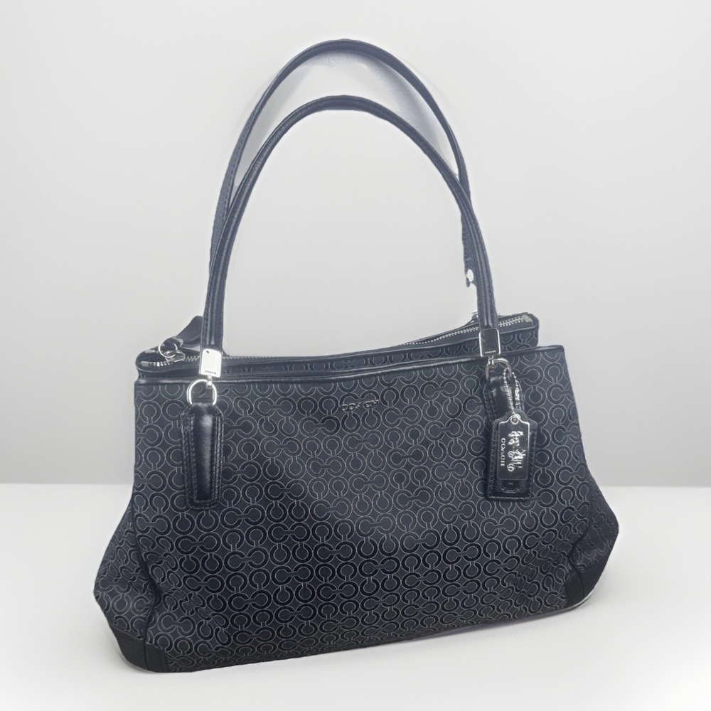 Coach Madisonop Art Pearlescent Cafe Carryall (F27905) Shoulder‎ Bag EUC